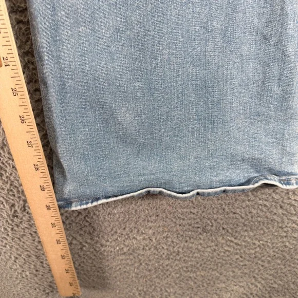 American Eagle Outfitters Luxe Jeans Womens 10 Blue Denim Flared Faded Stretch - Picture 10 of 13